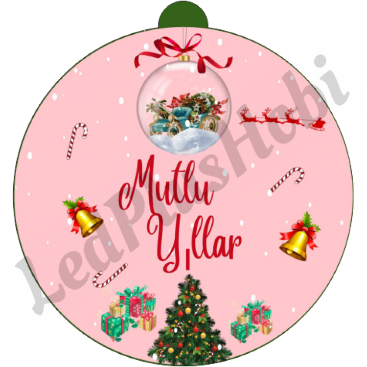 Mutlu Yıllar Ahşap Figür