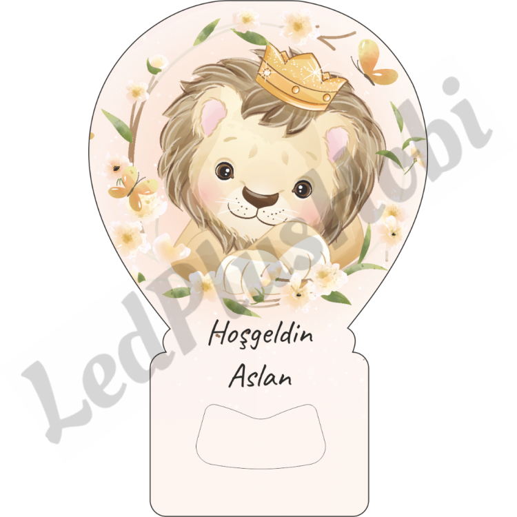 Aslan Detaylı Balon Açacak Magnet - Yeni Doğan