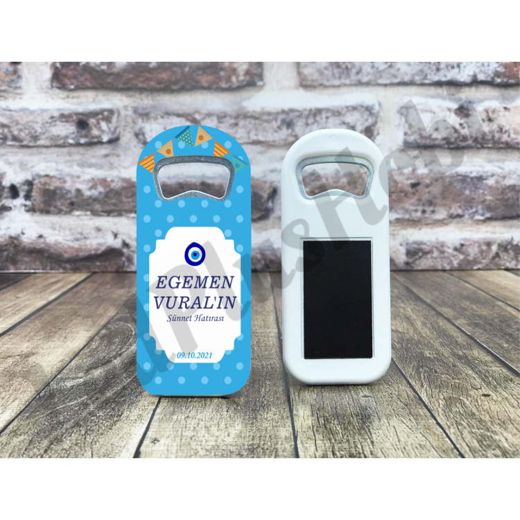 Nazar Boncuğu Detaylı Uzun Açacak Magnet - Sünnet