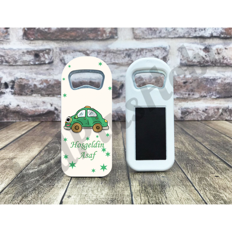 Araba Temalı Yeni Doğan Uzun Açacak Magnet