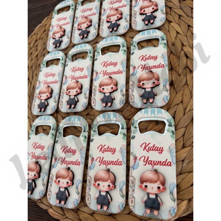 1 Yaş Temalı Figürlü Açacak Magnet