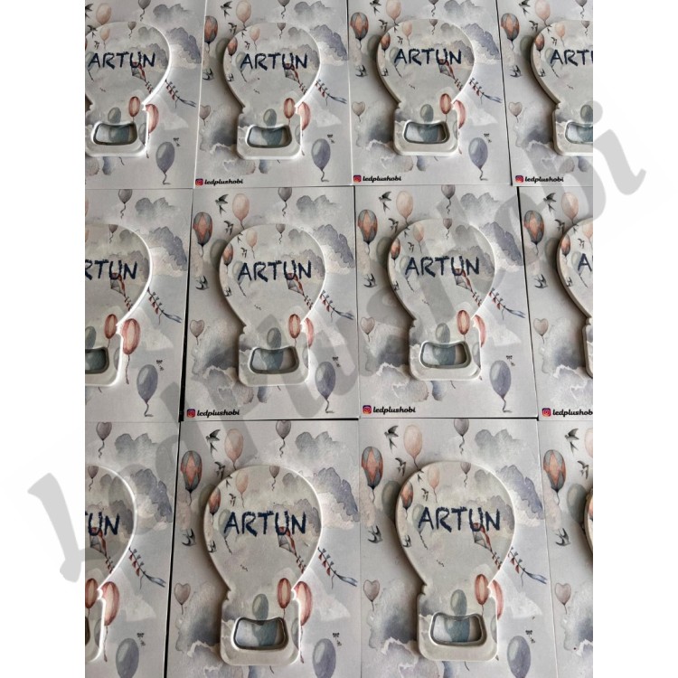 Kartlı Balon Temalı Açacak Magnet