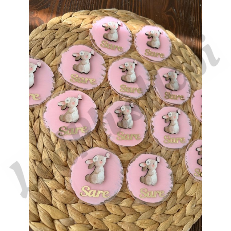 Tavşan Figürlü Pleksi Magnet