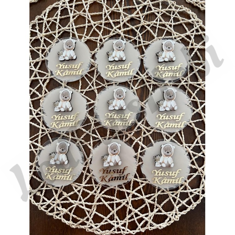 Ayıcık Figürlü Pleksi Magnet