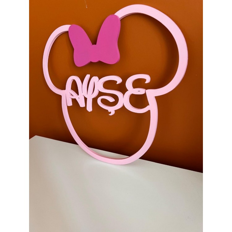 Minnie Boyalı Kapı/Duvar Süsü