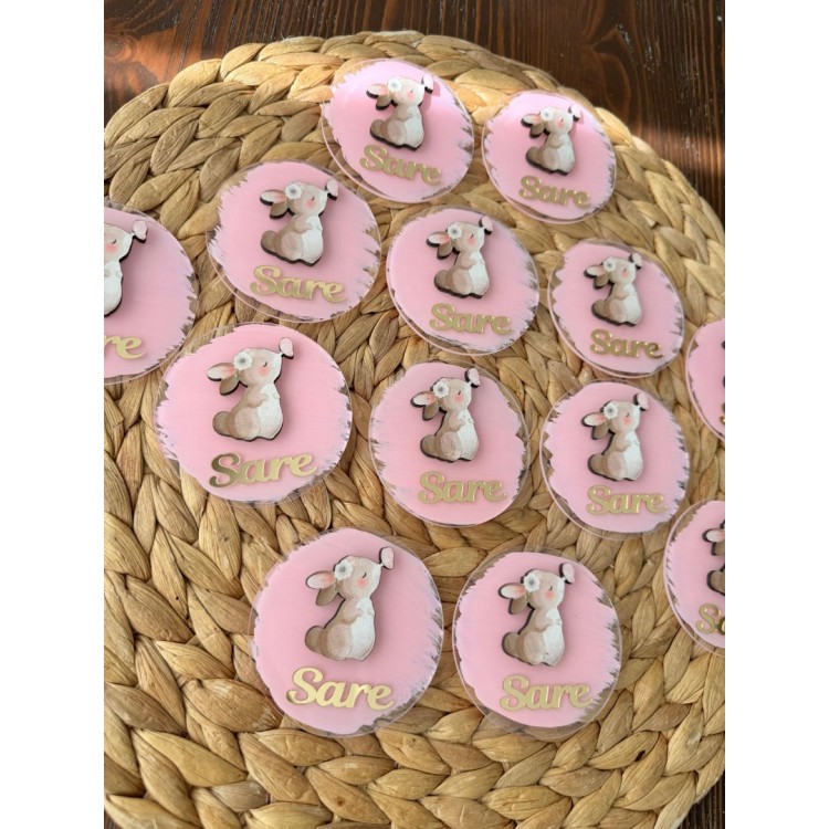 Tavşan Figürlü Pleksi Magnet