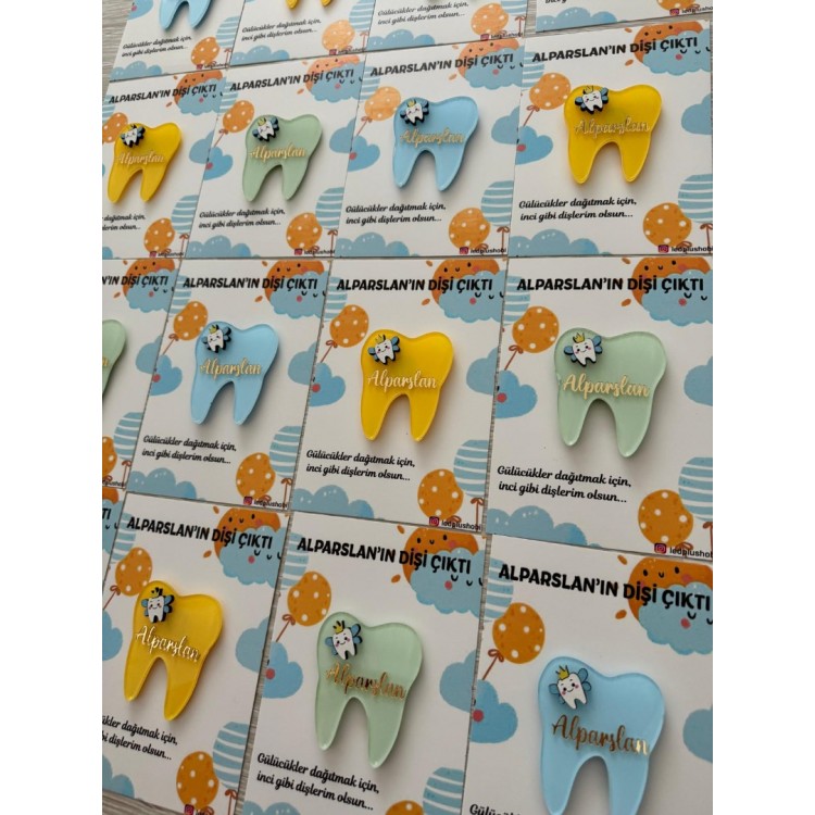 Kartlı Diş Figürlü Pleksi Magnet