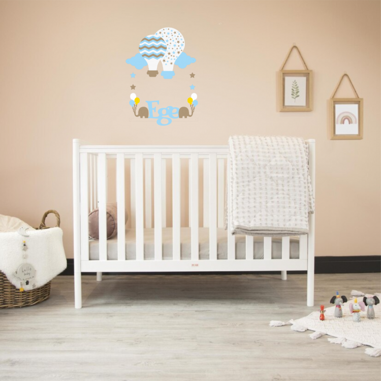 Bulut, Balon ve Fil Temalı Kapı/Duvar Süsü